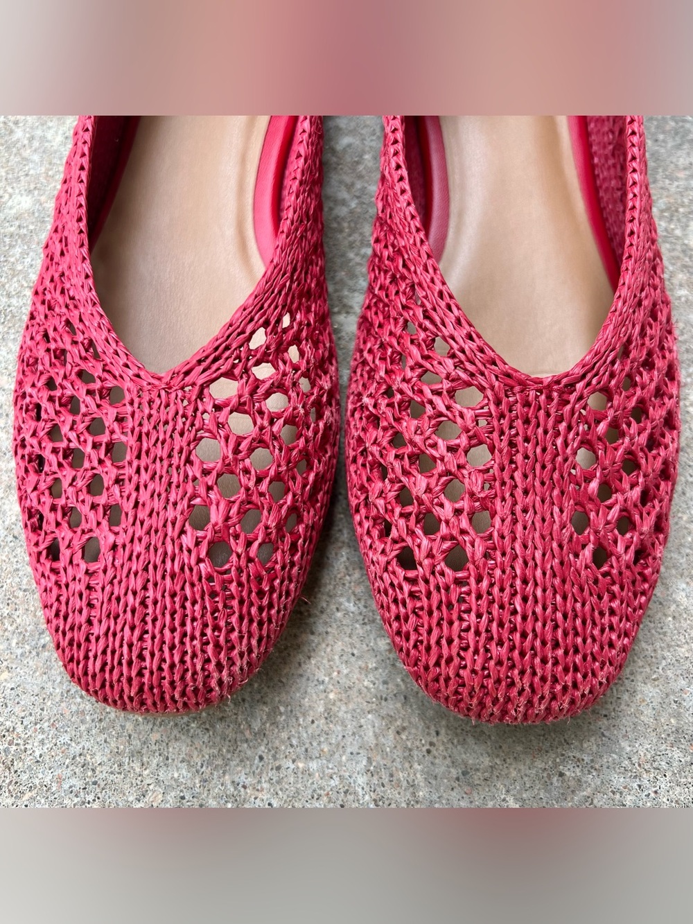 Red Woven Flats - Picture 7 of 11